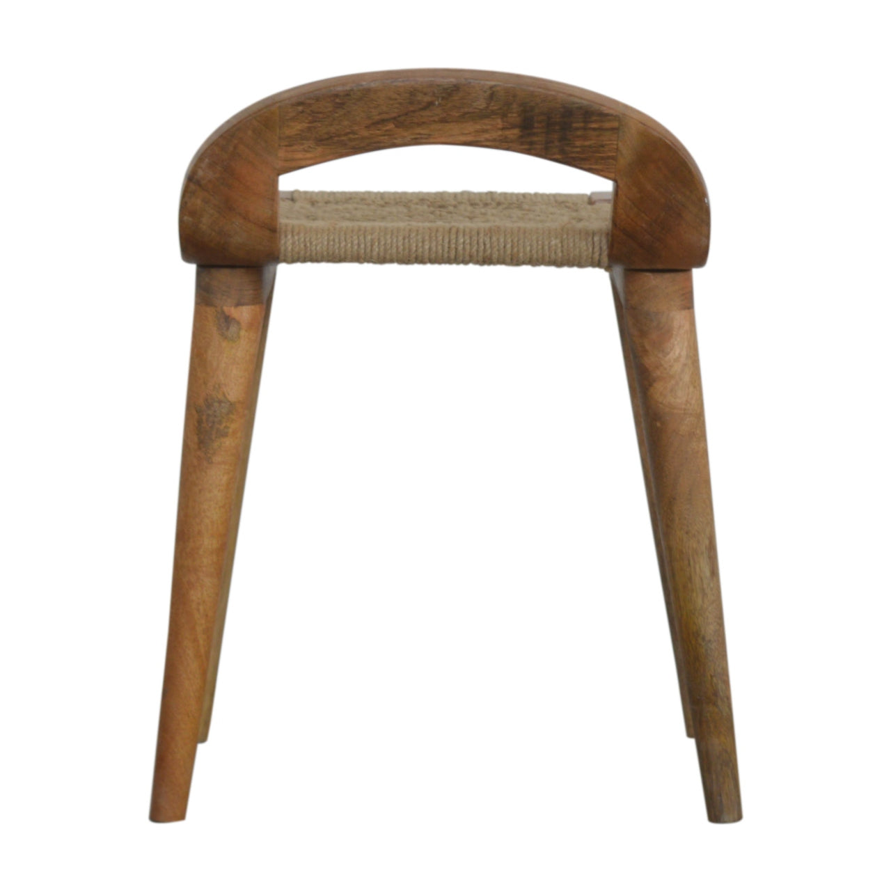 Raised Back Woven Stool