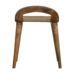 Raised Back Woven Stool