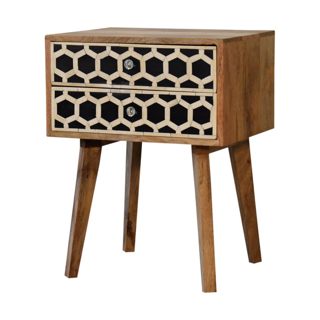 Bone Inlay Scandinavian Style Bedside