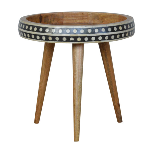 Small Patterned Nordic Style End Table