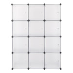 12-Cube Storage Shelf Cube Shelving Bookcase Bookshelf Organizing Closet Toy Organizer Cabinet White Color
