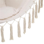 Pillow Tassel Hanging Chair Beige